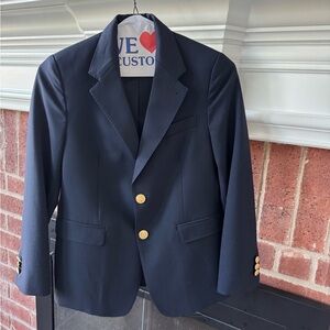 Kids Vineyard Vines Stretch Navy Wool Blazer - Youth 10